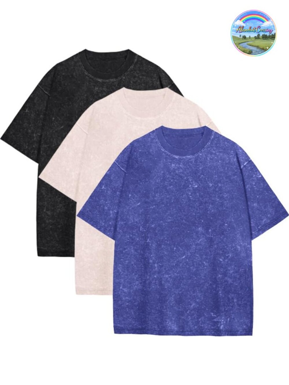 Oversized Vintage Washed Basic Loose Tees Short Sleeve Crew Neck